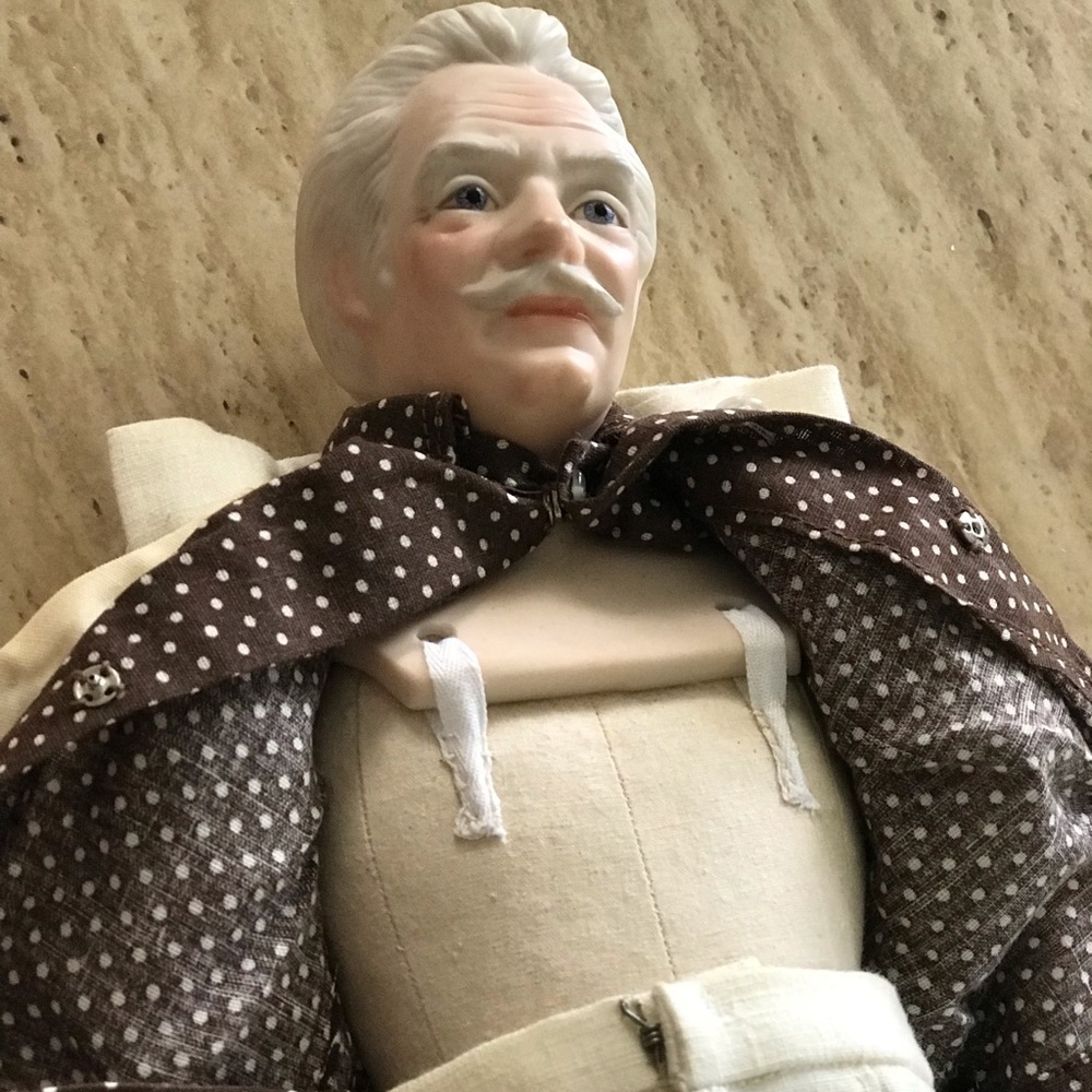 Vintage Handmade 1973 Elderly Gentlemen Doll